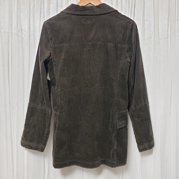 NWT Hennes Collection Olive Green Corduroy Shirt Jacket Sz EU34 - Picture 5 of 16